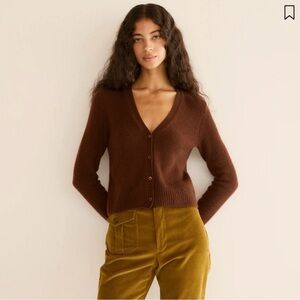 Doen CAMERON CASHMERE CARDIGAN in Chocolate
